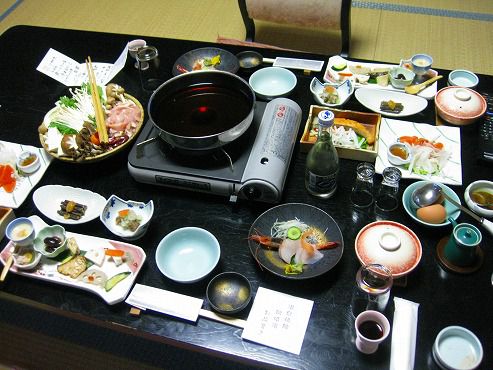 上の湯温泉　銀婚湯　食事　（２０１６年　春）