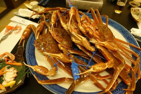 【湯原温泉〔元禄旅館油屋 食湯館〕（岡山・真庭市）】～かけ流しの湯～　　＆　冬の味覚「松葉ガニ」